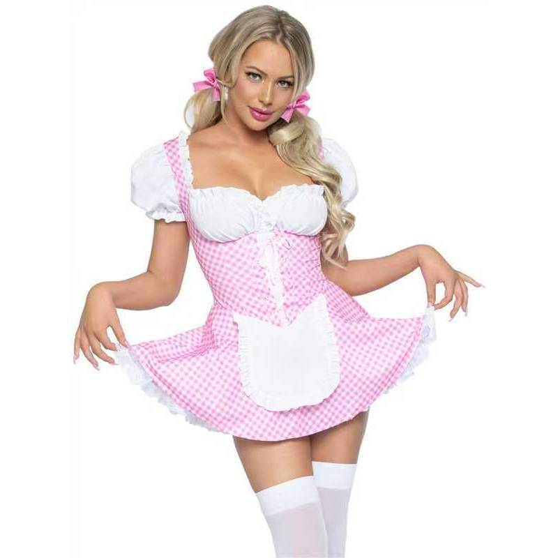 Game Theme Cosplay Maid Outfit With Polyester Material For Summer Anime Events