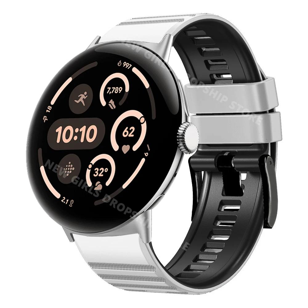 Мягкий силиконовый спортивный ремешок для Google Pixel Watch 3 45 мм Мужской браслет на запястье Заменяемые аксессуары для ремешка Pixel Watch 3 45 мм
