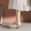 Women's 2023 Summer Roman Woven Platform Sandals - Thick Retro High Heels