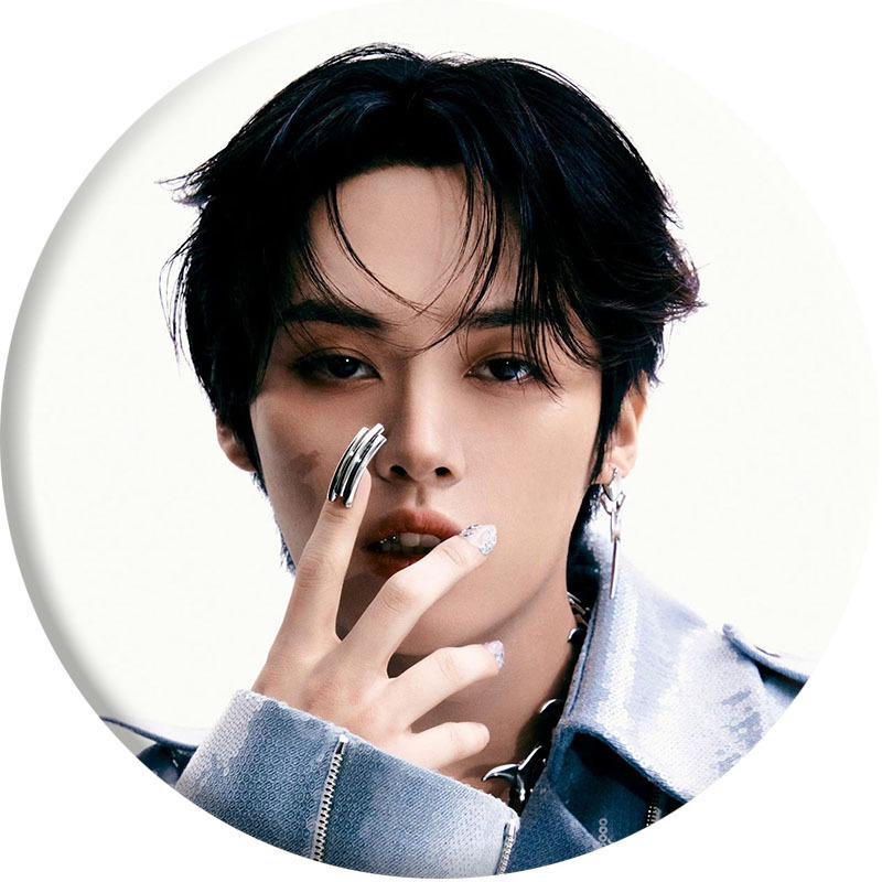 Stray Kids ATE Альбом Участник Круглое Зеркало Брелок Милый K-pop Идол Карманное Зеркало Подвеска на Сумку Аксессуар для Рюкзака Мерч для Фанатов Коллекционный Подарок