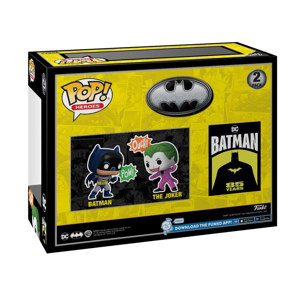 Joker Batman Figure Funko Vinyl 2PK Batman 85th Anniversary BATMAN THE JOKER Funko Pop! &
