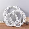 Xmas DIY Craft Blank Ornament Natural Vine Rattan Ring White Garland Christmas Decoration Wicker Wreath