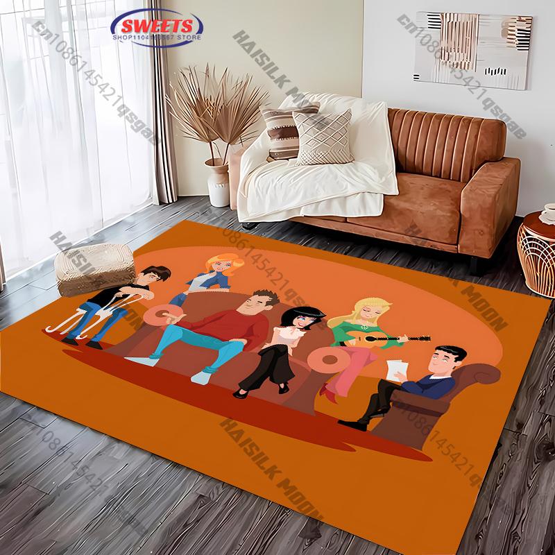Movie Theme Friends Printed Carpet Rugs for Living Rooms Bedroom Entrance Door Mat Sofa Rugs Large Area Home Decor Rugs Gifts