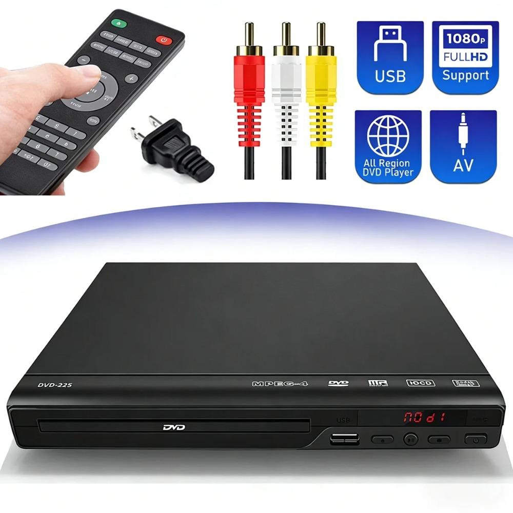 DVD-плееры для Smart TV, Простой DVD-плеер для пожилых, DVD-плееры, воспроизводящие все регионы, CD-плеер с USB-входом, AV-кабель