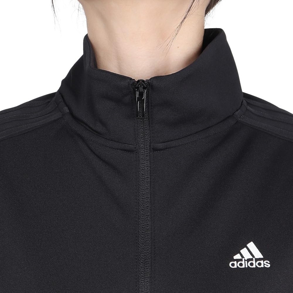 Adidas KTX40 Track Black Size M Women's 3-Stripes Top, (JG3798),
