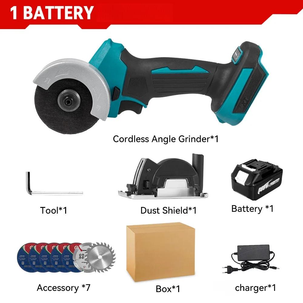 3-дюймовая бесщеточная электрическая угловая шлифовальная машина 20000 об/мин электрическая циркулярная пила беспроводной портативный режущий полировальный электроинструмент
