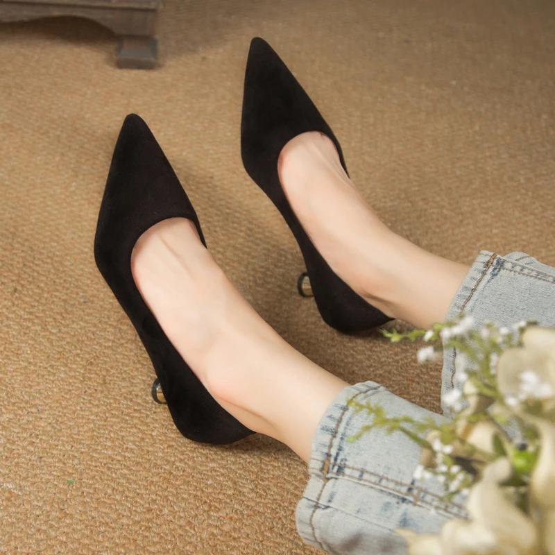 Fashion Fashion Leopard Print Women's Low Heels Autumn Shallow Mouth Pointed Toe Women's Walking Shoes Comfortable Slip-on Women's Shoes