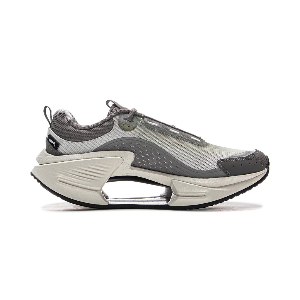 Li Ning Absolute Shadow CRC Второе поколение Светоотражающие Легкие Модные Нескользящие Амортизирующие Низкие Повседневные Кроссовки Мужские Серые AZGV049-1