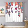 2pcs Colorful Moroccan Pattern Lantern & Crescent Curtains   Perfect for Ramadan/Eid Window Decor  Rod Pocket Curtains