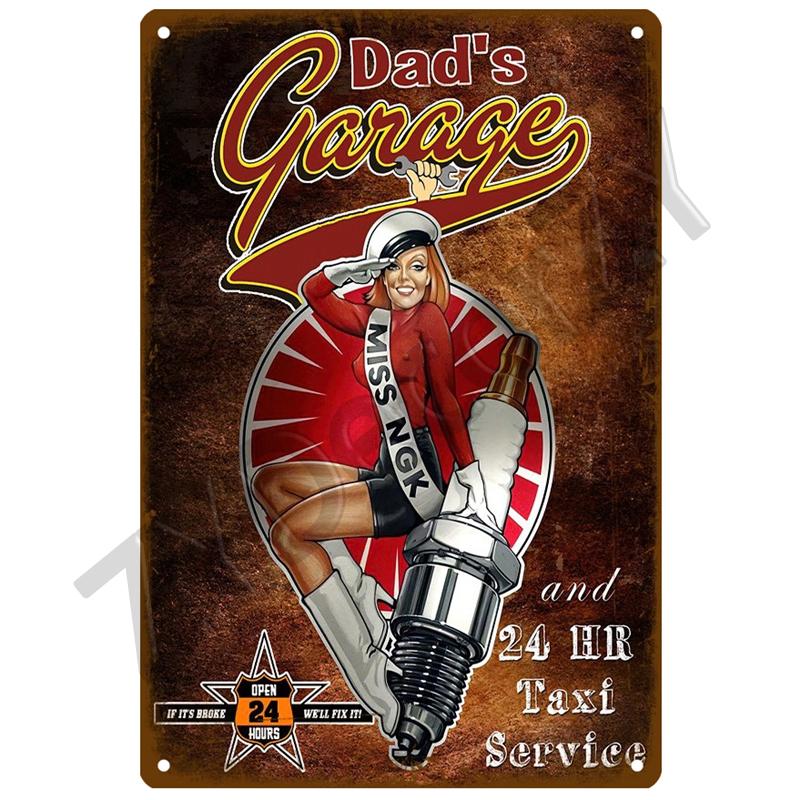 Гараж Металлическая Вывеска Дом Табличка Металлический Плакат Жестяная Вывеска Настенные Плакаты Винтаж Ретро Эстетика Декор Комнаты Настенное Искусство Украшения