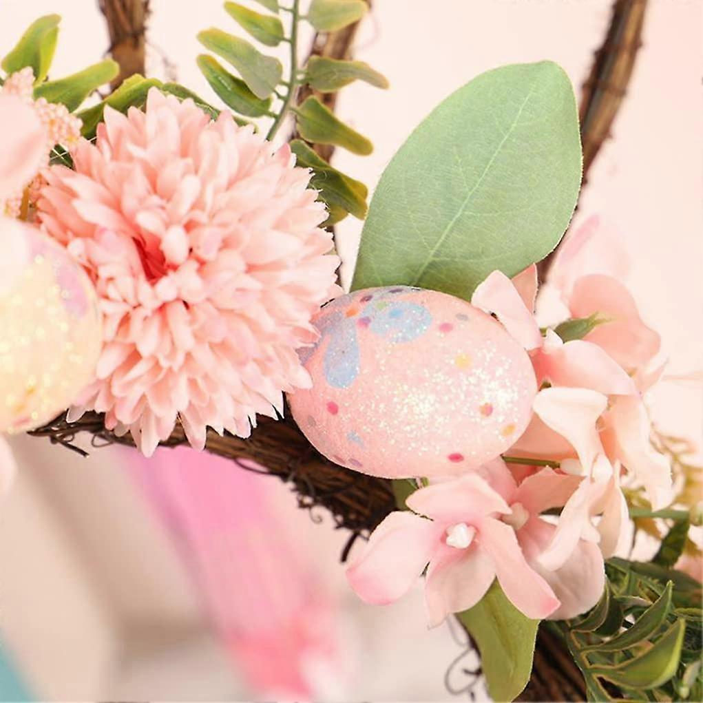 Easter Wreath Front Door Hanging Bunny Egg Bunny Wreath Bunny Bunny Decor 13.8x17.7inch.