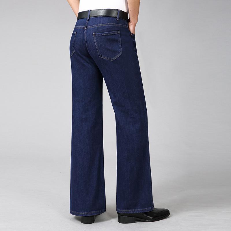 Мужские расклешенные джинсы Boot Cut Leg Flared Мужские дизайнерские классические джинсы из денима с высокой талией Stretch Loose Flared Denim Jeans