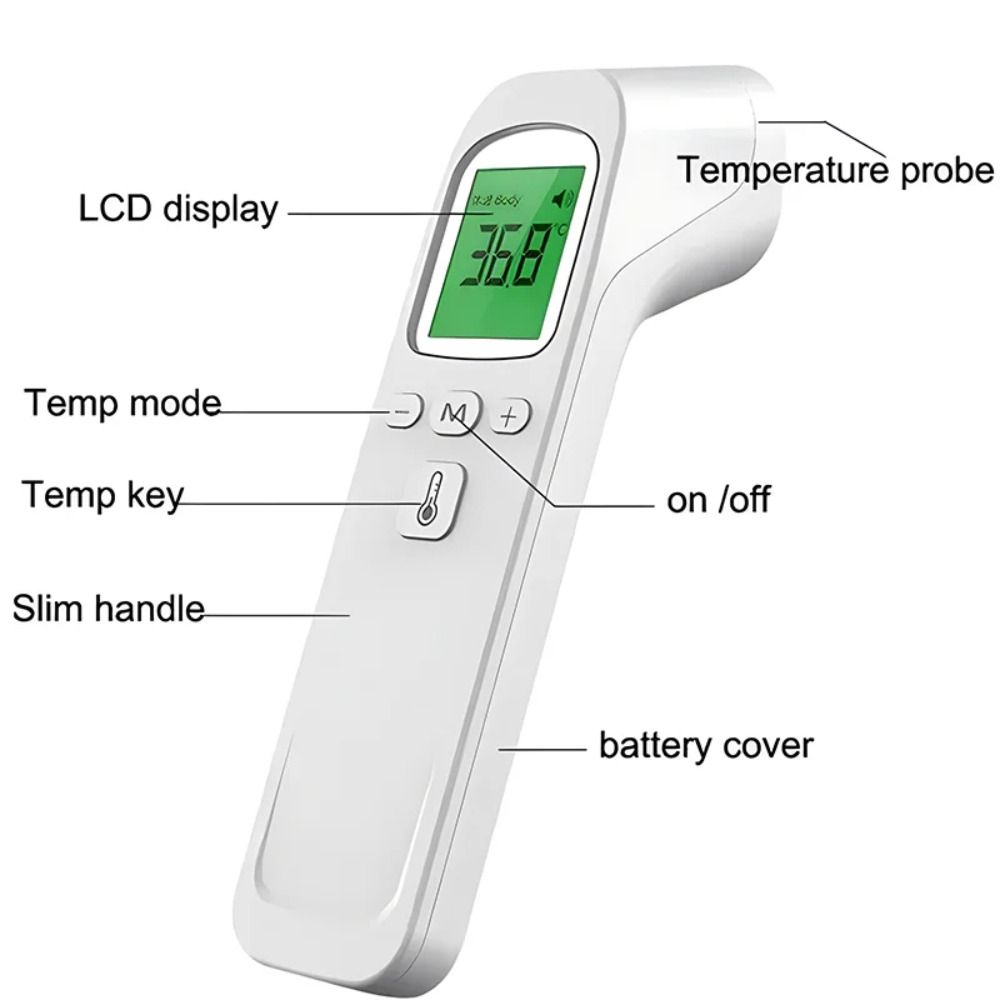 Portable Digital Infrared Thermometer Precision IR Thermometer Handheld Pyrometer Forehead/Body