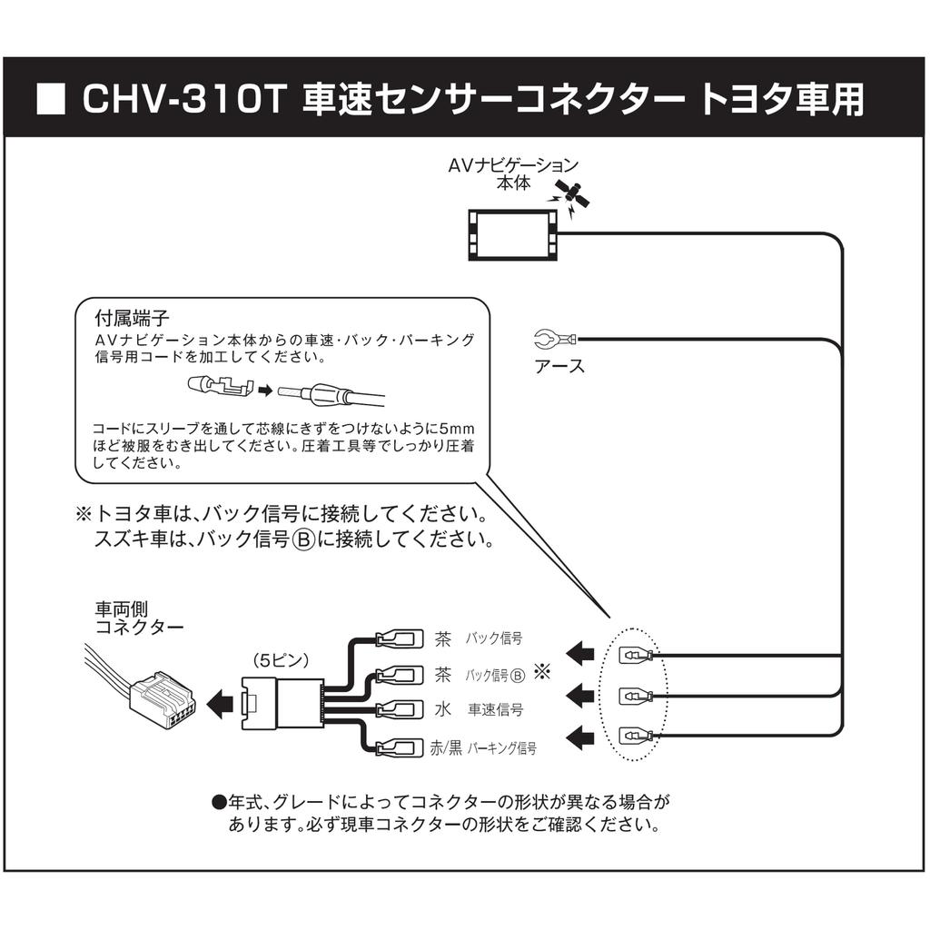 CHV-310T Аудиоразъем 5-контактный для автомобилей Toyota и Suzuki, разъем датчика скорости автомобиля для креплений автомобильной навигации