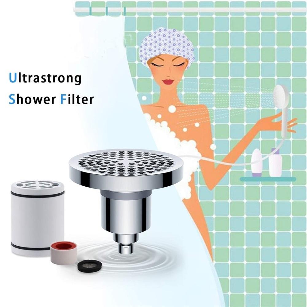 Hard water filtered shower head, 20-stage shower filter, high-pressure rain shower, soft water shower head, reduces dry and itchy skin and hair