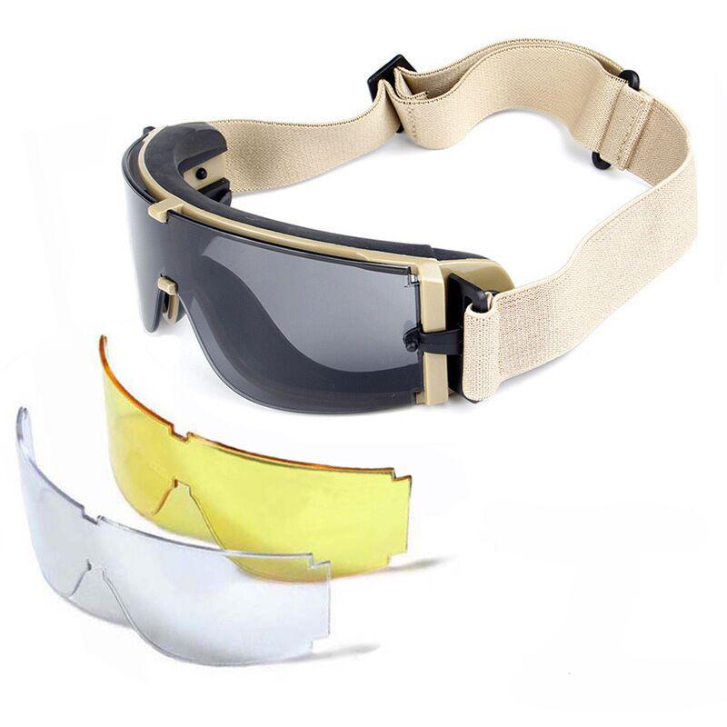 X800 Военные тактические очки с защитой от ветра и ультрафиолета Солнцезащитные очки армейские охотничьи очки для стрельбы из пневматического оружия с цветными пулями