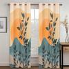 3D Абстрактное искусство Геометрический дизайн Цветы Простой стиль Шторы 2 панели Гостиная Спальня Окно Шторы Украшения