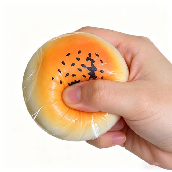 Simulated Bun Shape Squeeze Toy Slow Rising Dumpling Sensory Pinch Fidget Toy Stress Relief Relaxation Decompression Tool