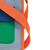 Longchamp Le Foulonné 20 Zipper Closure Canvas And Leather Shoulder Crossbody Bag Small Women bags Blue Orange 10138HBUH03