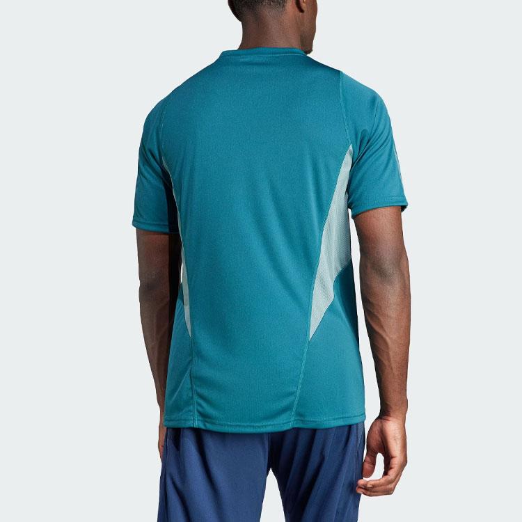 Adidas Тренировочный трикотаж Arsenal Tiro 23, сшитый буквенный принт, с коротким рукавом, мужские футбольные топы насыщенно-зеленого цвета HZ2206