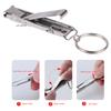 1Pc Ultra-Thin Portable Nail Clippers Keychain - Collapsible Travel Fingernail Scissors Stainless Steel Manicure Cutter