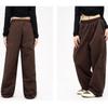 European and American Foreign Trade Spring and Autumn Fashion Personality Niche Street Women's Clothing Elastic High Waist Loose Sports Wide Leg Pants