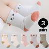 3 пары детских мультяшных носков вязаные мягкие хлопковые теплые детские гольфы милые собачки носки для младенцев и малышей для мальчиков и девочек