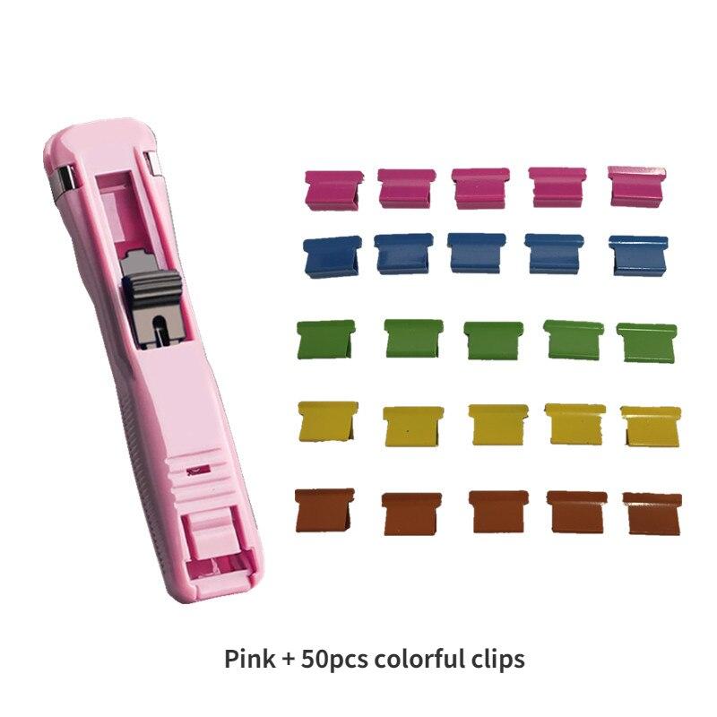 Transparent Clip Pusher Paper Binder Clip Install Disassemble Tool for Staff Test Paper Fixing Clip Stapler Office Accessories