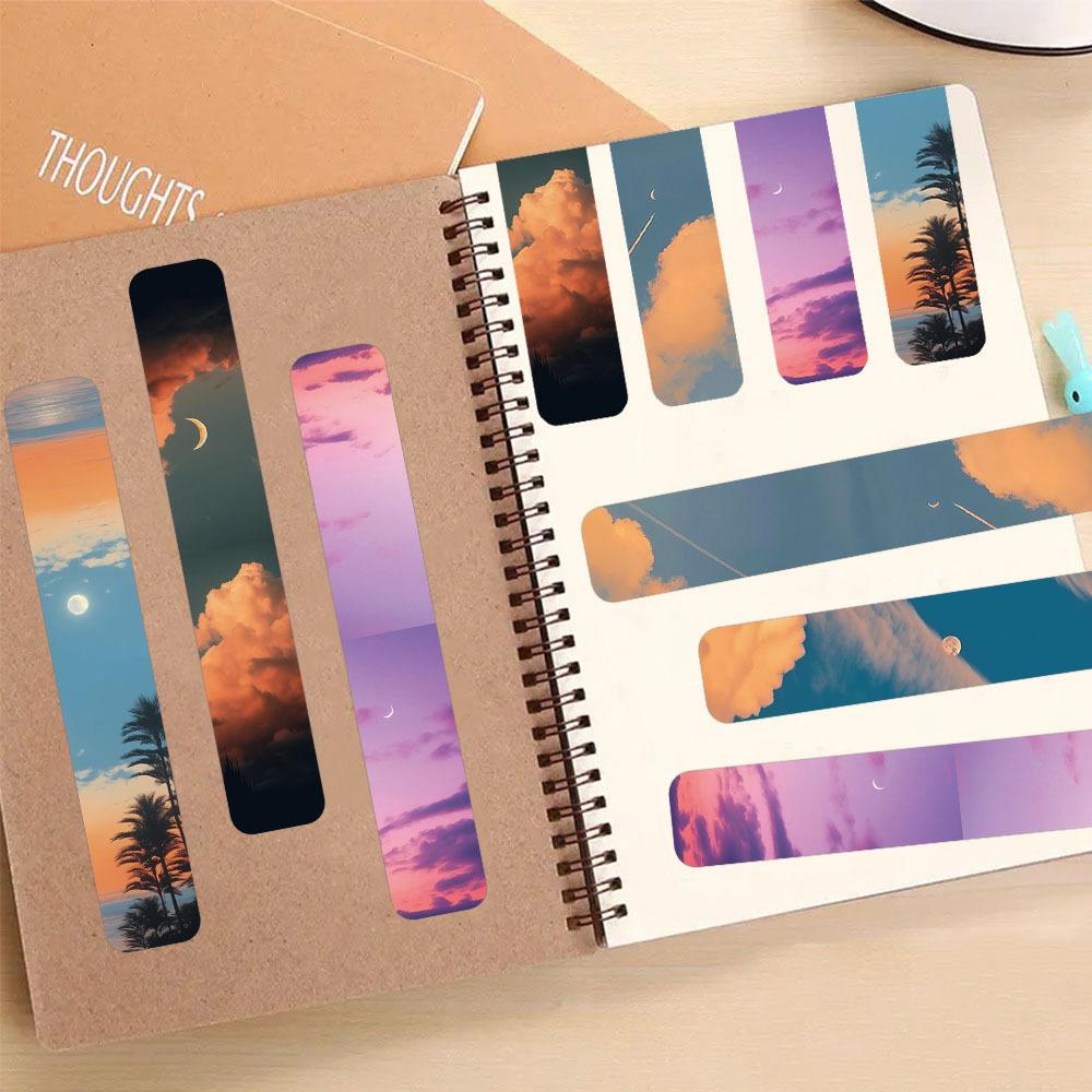 4pcs Retro Painting Bookmark for Books Vintage Items Veiws Magnetic Page Clips Book Marker Unique Reading Gift