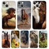 Чехол для телефона с изображением лошади для iPhone 11 Чехлы iPhone 15 12 13 14 16 Pro Max X XR XS 14 15 Plus 16Pro iPhone16 Прозрачная крышка