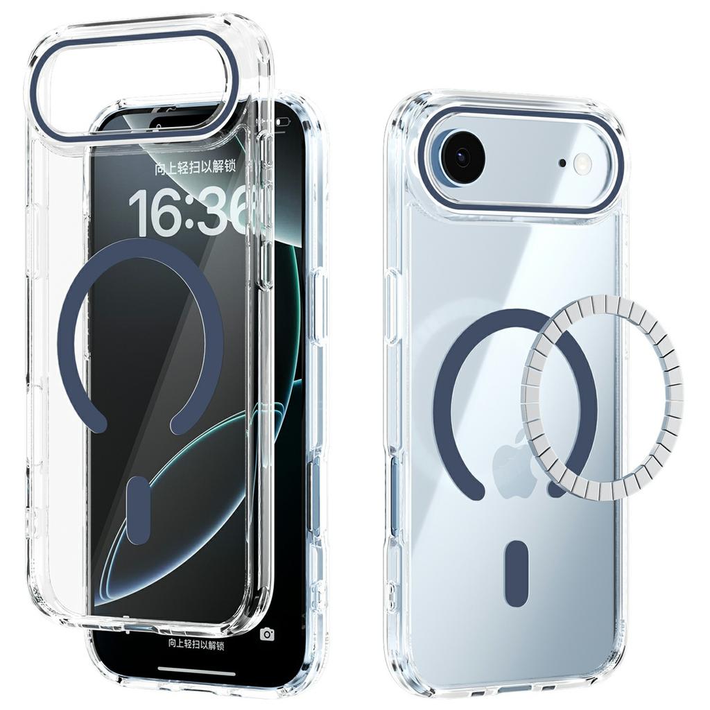 Для чехла iPhone Air, совместимого с MagSafe, прозрачная задняя крышка для телефона из ТПУ и ПК, устойчивая к царапинам