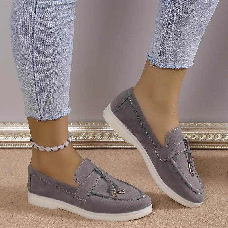 Повседневная женская обувь на плоской подошве больших размеров 43, новая удобная рабочая женская обувь, дышащие лоферы, Zapatos De Mujer, 2024