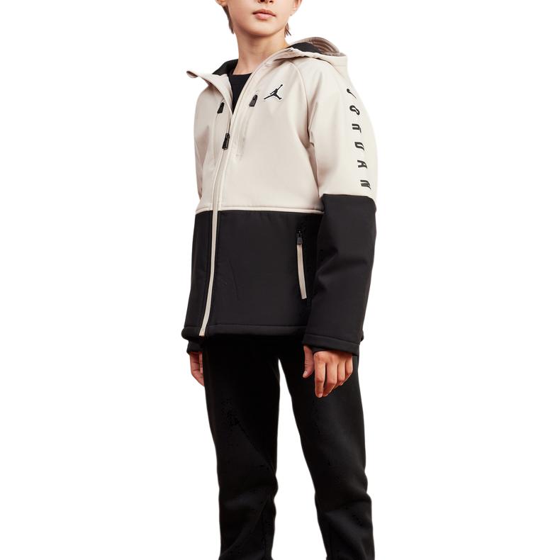 Jordan Jackets & Coats Fleece Lined Thermal Comfortable Skin Friendly Long Sleeved White Crown Gray Teenagers JD2442031GS-001