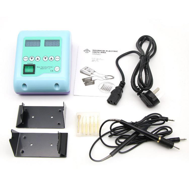 Электрический гравировальный нож для воска с двумя ручками и регулируемой температурой для зубных техников