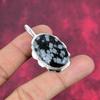 Snowflake Obsidian Pendant, 925 Solid Sterling Silver Gemstone Handmade Dainty Jewelry Pendant, For Her