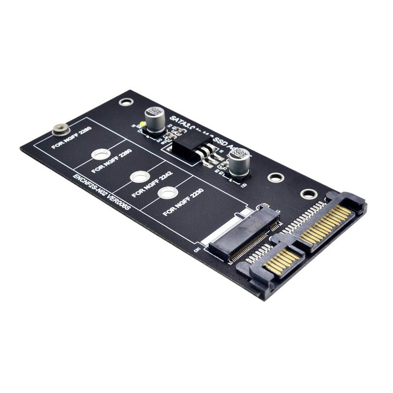 [Новый] 1 шт. Высокоэффективная карта-адаптер для преобразования M.2 SSD в SATA M.2, карта-адаптер M2 в SATA3, улучшенный адаптер NGFF для NVME SSD, 6 Гбит/с SATA