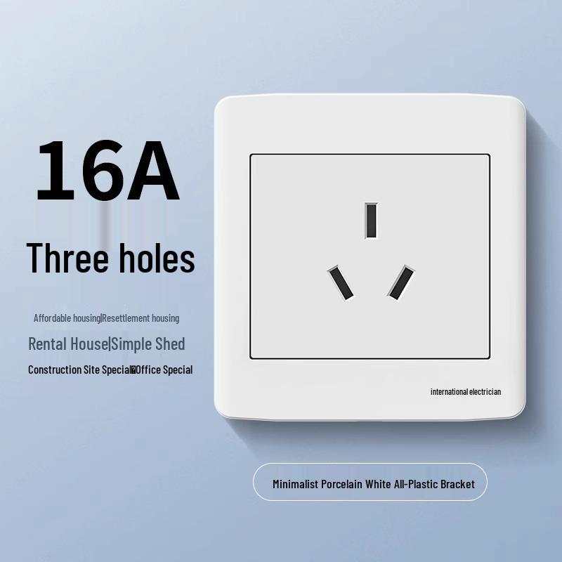 International Electric 1-Gang 4-Way Wall Switch Panel with Triple Button for Bedside Lamp