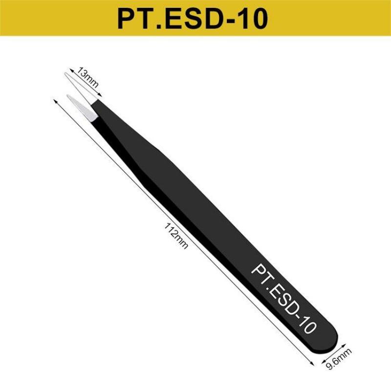 6 шт., антистатические пинцеты из нержавеющей стали, инструменты для обслуживания, промышленные прецизионные изогнутые прямые пинцеты, инструменты для ремонта