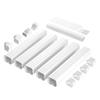 Mini Split Line Set Cover 76.2mm W 3110mm L, PVC Decorative Pipe Line Cover For Air Conditioner with 5 Straight Ducts & Full Components Easy to