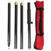 2 Meter 4 Section Survey Pole RTK GPS Carbon Fibre Surveying Prism Pole with Level Bubble 0mm