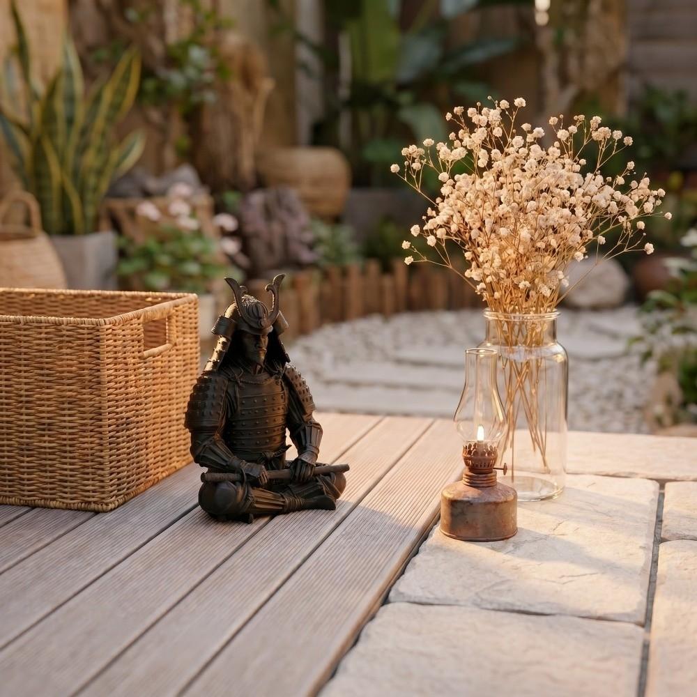 Dark Style Ninja Statue 3D Printed Samurai Sculpture Warrior Figurine Desk Decoration