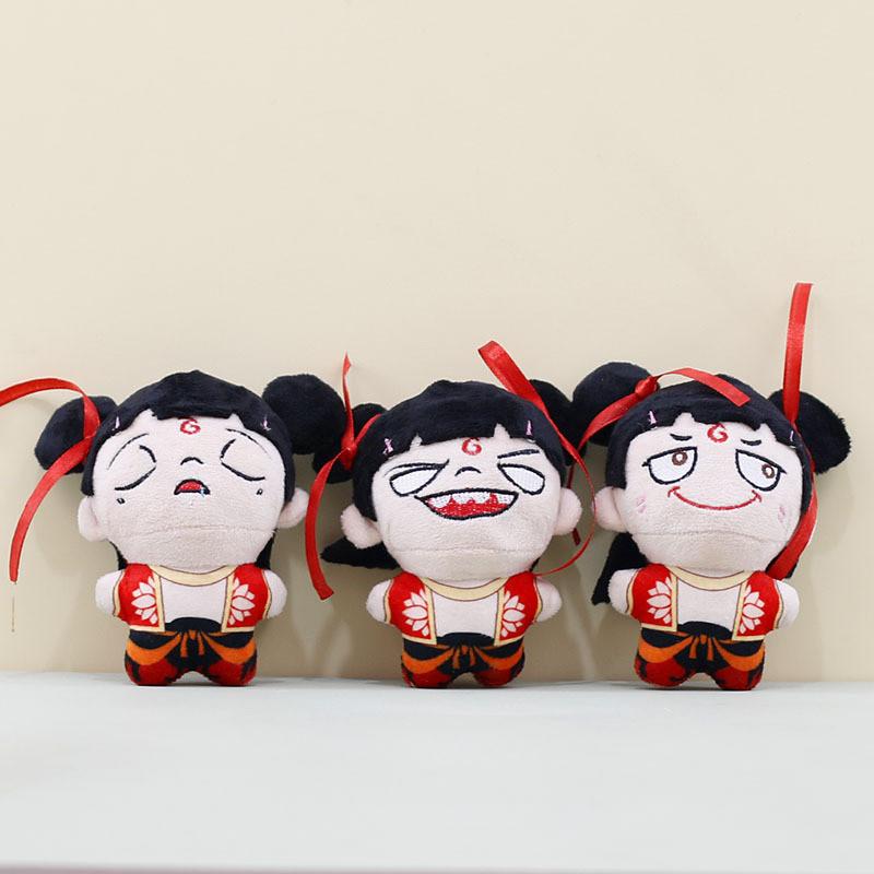 Очаровательная плюшевая фигурка Нечжи, милая кукла-брелок, идеально подходящая для украшения рюкзака