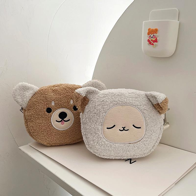 Kawaii сумка женская мультяшная плюшевая сумка через плечо для женщин маленькая сумка для телефона и кошелька MIT