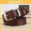 Классический ремень из чистой коровьей кожи с пряжкой-штифтом для повседневного модного аксессуара