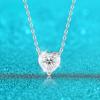 D Color 4/12cttw Heart Cut Moissanite Pendants for Women Luxury Jewelry Set 925 Sterling Silver Lab Diamond Necklace GRA