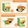 6 Box Food Building Blocks Toys Kids Pretend Play Hot Pot Steak Sushi Roast Duck Hamburger Building Blocks