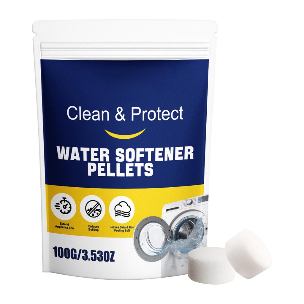 Water Softener Pellets for Household Appliances 100g Pack Reduces Scale Build-up Protects Washing Machines Dishwashers and Water Heaters