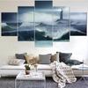 5 шт., настенная живопись на холсте, маяк в шторме, морской пейзаж, постер для украшения дома, фотографии, современная модульная гостиная