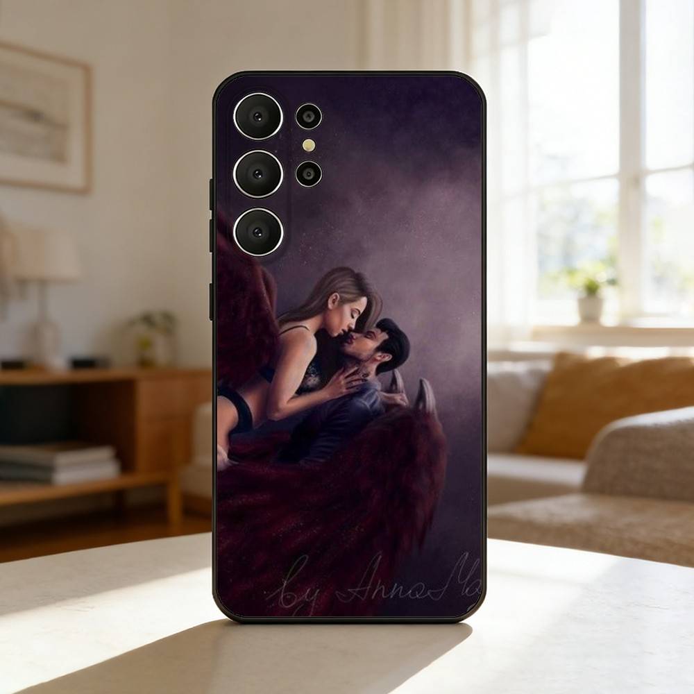 Романтика C-Clubs Игра Мальбонте Вики Чехол для телефона для Samsung S26,S25,24,23,22,30,21,10,9,Ultra,Plus,Lite, Черный Мягкий чехол