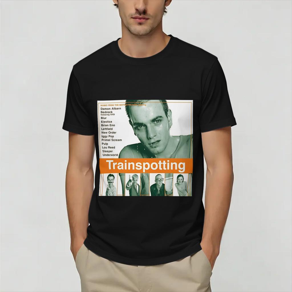 Trainspotting Movie TShirt for Unisex Vintage Cotton Tee Shirt Round Collar Short Sleeve T Shirt Gift Idea Clothing